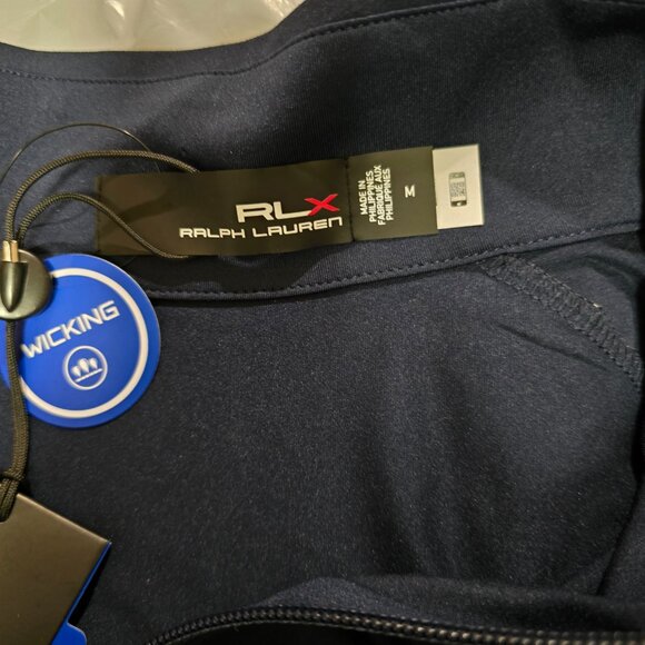 RLX Ralph Lauren Men's 1/4 Zip Performance Wicking Pullover Red Blue Sz Med NWT - Picture 7 of 8